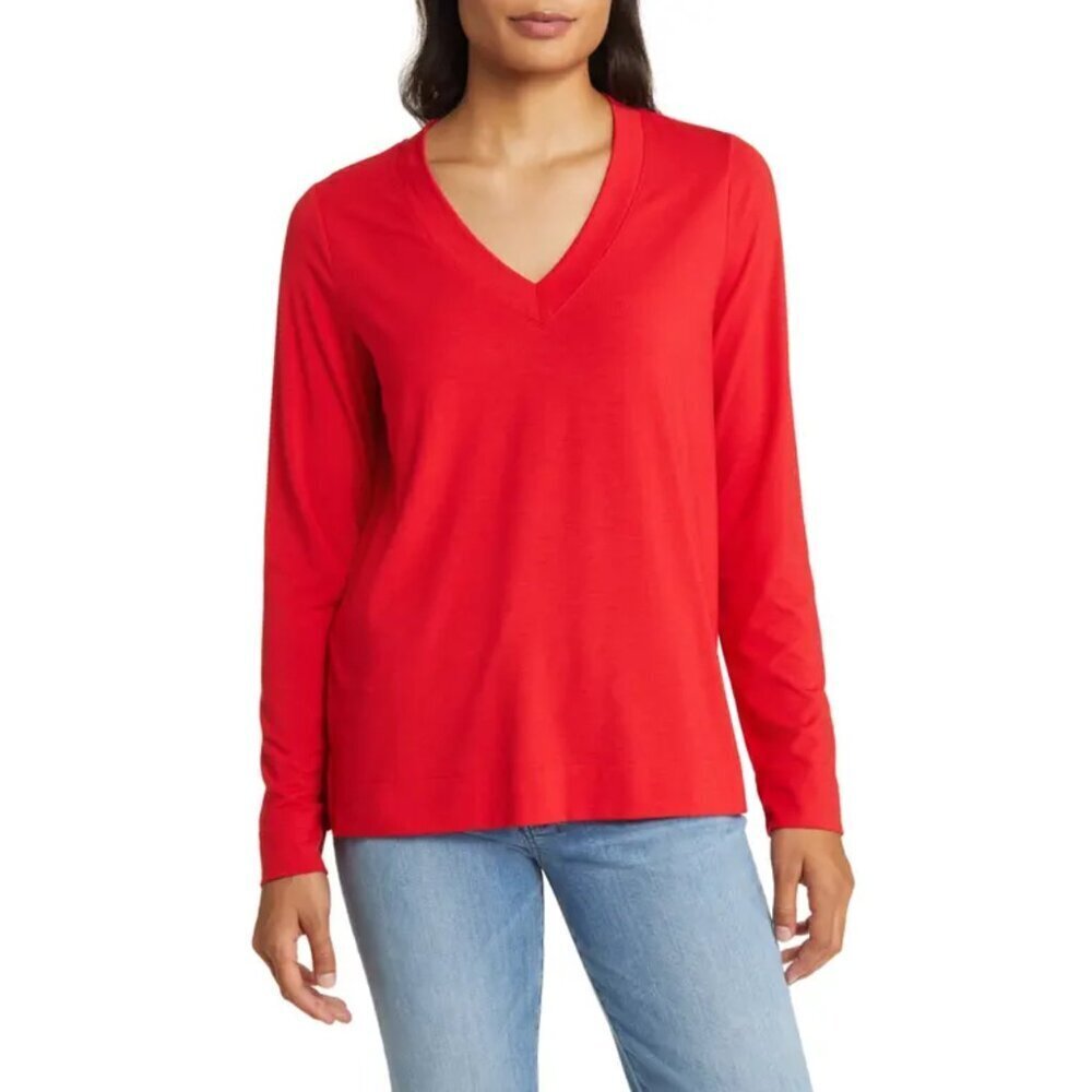 NWT Tommy Bahama Kauai Long Sleeve T-Shirt in Tango Red